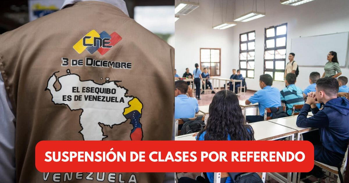 ¿Habrá suspensión de clases por el referendo sobre el Esequibo en Venezuela?
