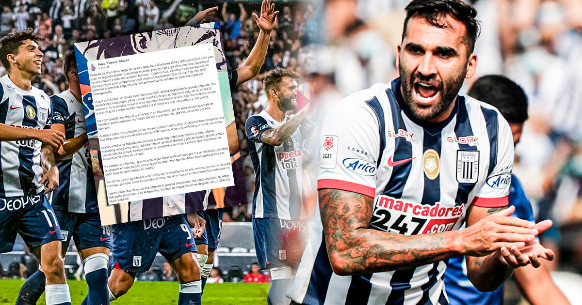 Míguez se despidió a Alianza Lima con emotiva carta: 