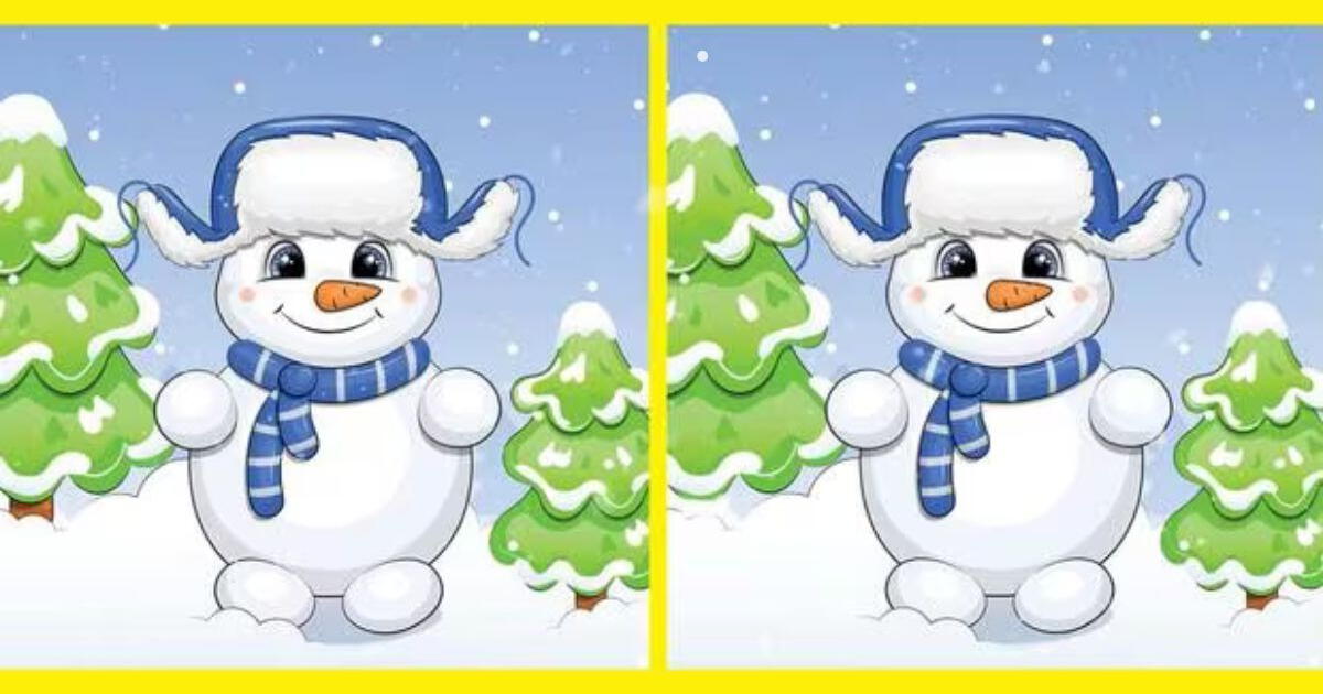 RETO VISUAL NAVIDEÑO: Encuentra 3 diferencias entre los muñecos de nieve