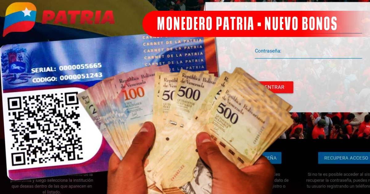 Bonos nuevos 2023 en Venezuela: consulta tu saldo en el Monedero Patria