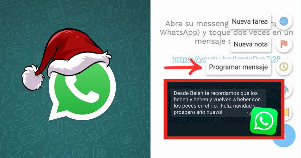 WhatsApp: de esta manera puedes programar un mensaje de Navidad automático