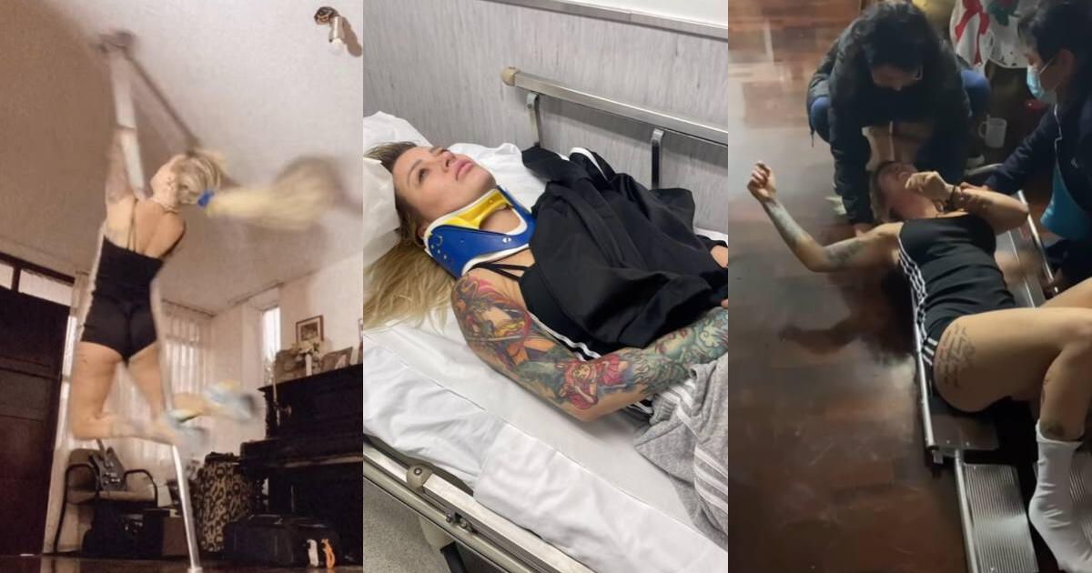 Leslie Shaw sufre fuerte caída mientras practicaba pole dance y acaba en emergencias