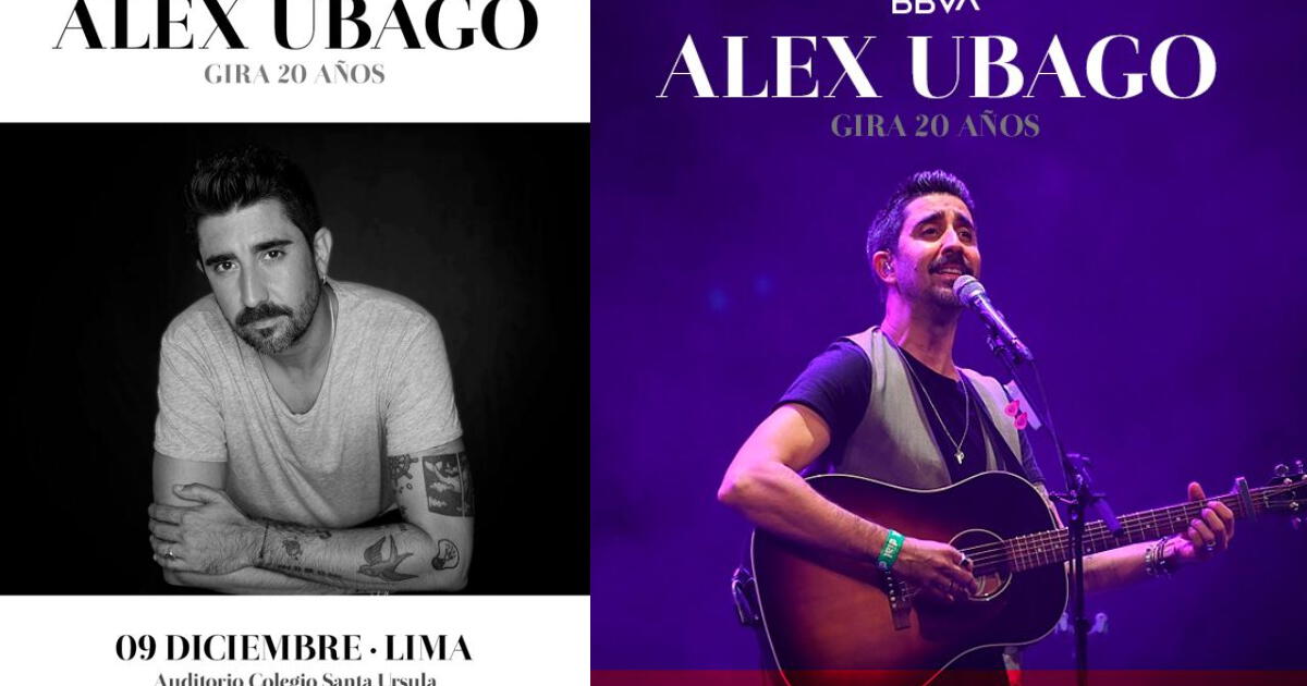 Alex Ubago ofrecerá concierto en Lima celebrando sus 20 años de carrera