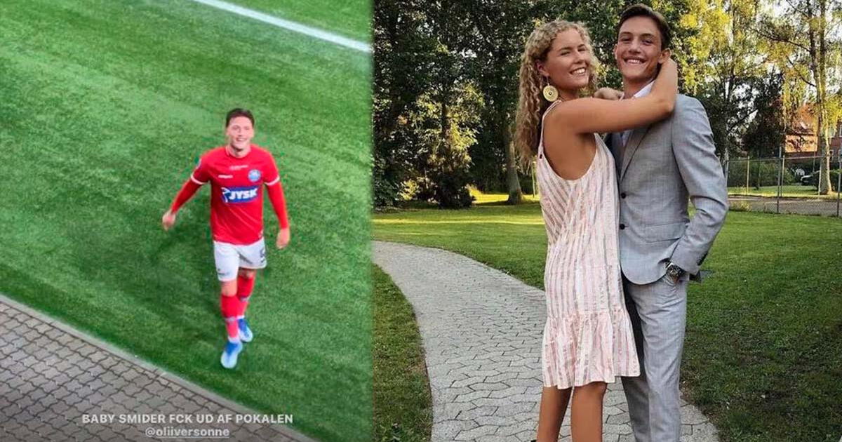 Isabella Taulund, novia de Oliver Sonne, y su celebración frente al futbolista: 