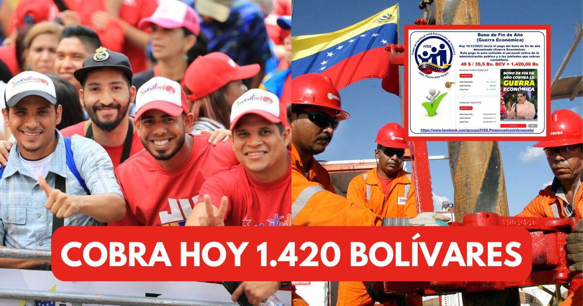 Bono de HOY: ¿Quiénes COBRAN los 1.420 bolívares vía Sistema Patria en Venezuela?