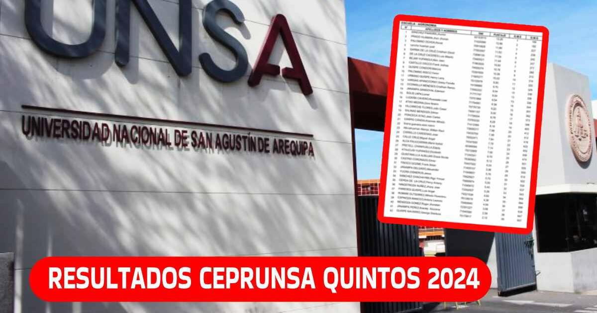 Resultados Ceprunsa 2024: Conoce AQUÍ si ingresar a la Universidad Nacional de San Agustín