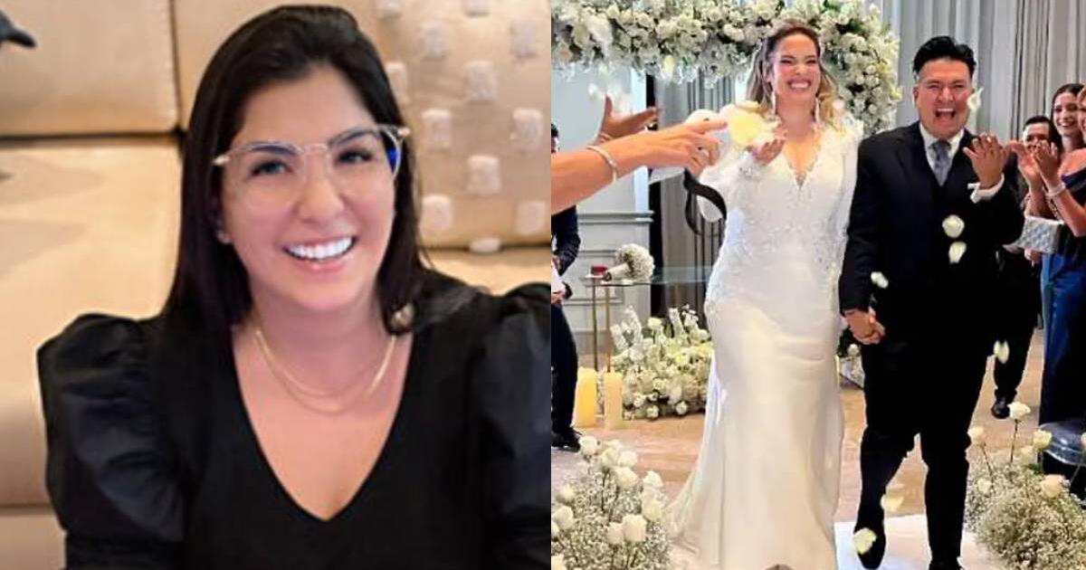 Ana Siucho se luce en la boda de Cassandra y Deyvis con vestido 'de infarto'
