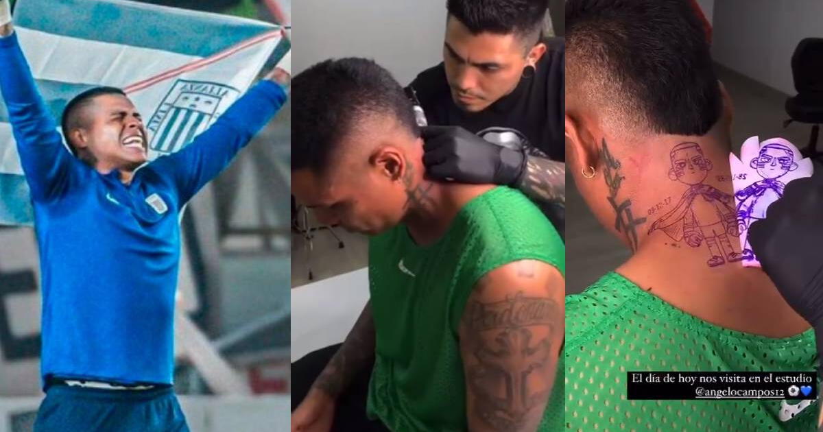 Ángelo Campos se tatuó imagen suya con la bandera de Alianza Lima en el Monumental