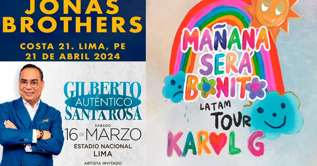 Conciertos 2024 en Perú: Karol G, Peso Pluma, Ricky Martin, Luis Miguel, estos son los artistas confirmados