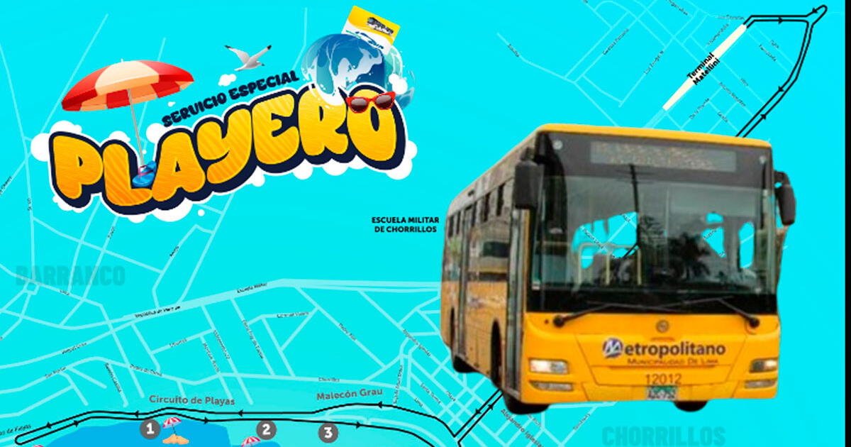 Metropolitano inicia con 'Servicio playero': horarios, rutas, paraderos y tarifa