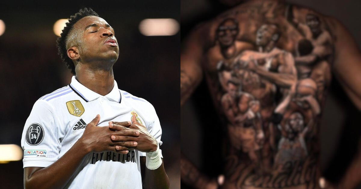 Este es el impactante tatuaje de Vinicius que ya es en un fenómeno viral en redes sociales