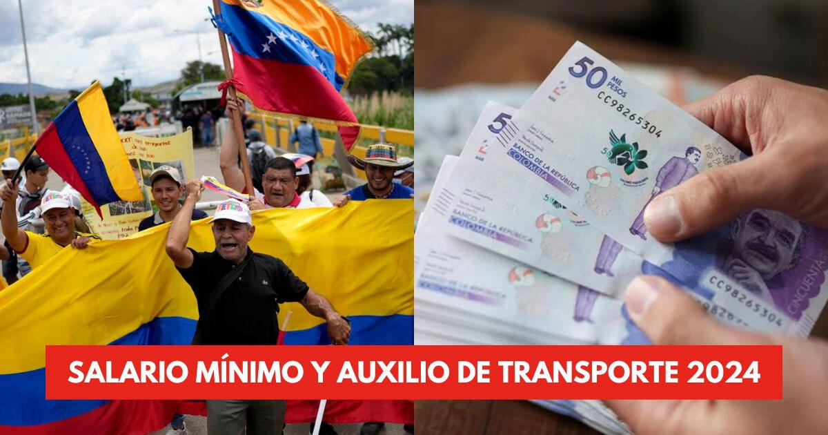 Incremento salario mínimo y auxilio de transporte en Colombia: ¿De cuándo será para el 2024?