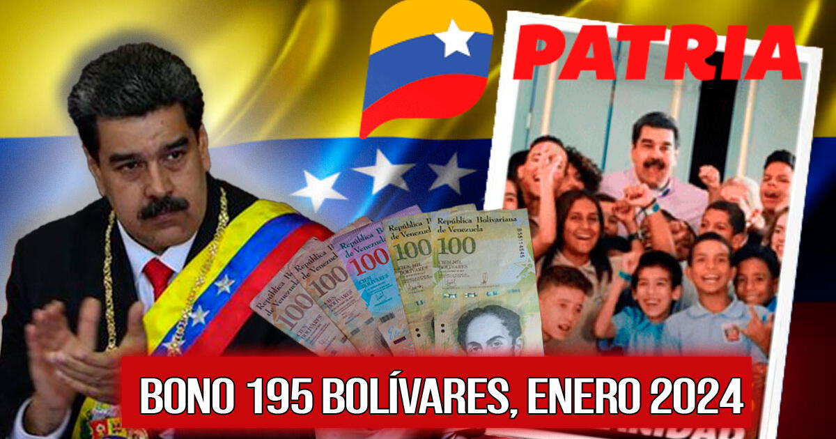 ¿Qué bono está llegando en Venezuela? Cobra HOY los 195 bolívares vía Patria