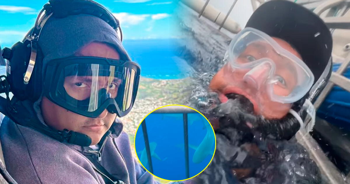 Jorge Luna se va de vacaciones a Hawái y nada con tiburones: 