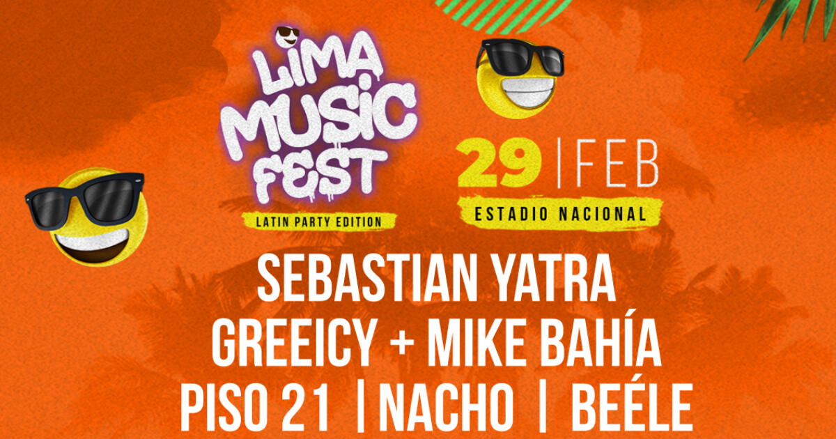 Lima Music Fest 2024 con Sebastián Yatra, Mike Bahía, Greeicy y más
