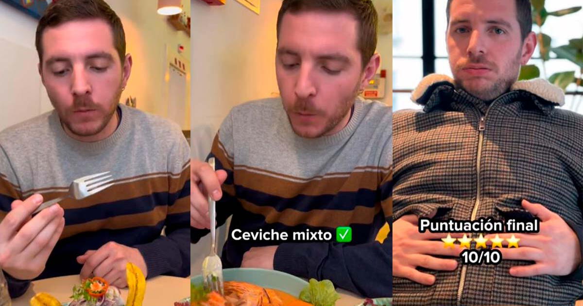 Peruana lleva a su novio español a comer ceviche y su reacción al probar el platillo es viral