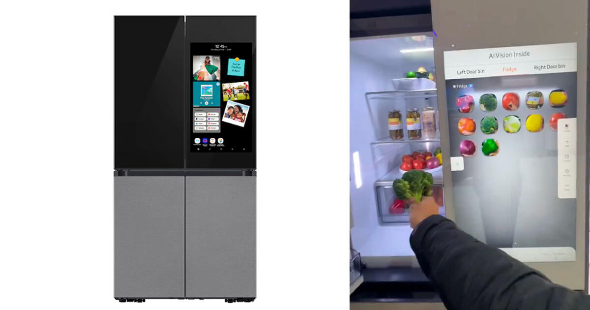 Así funciona la nueva refrigeradora de Samsung que llega con Inteligencia Artificial