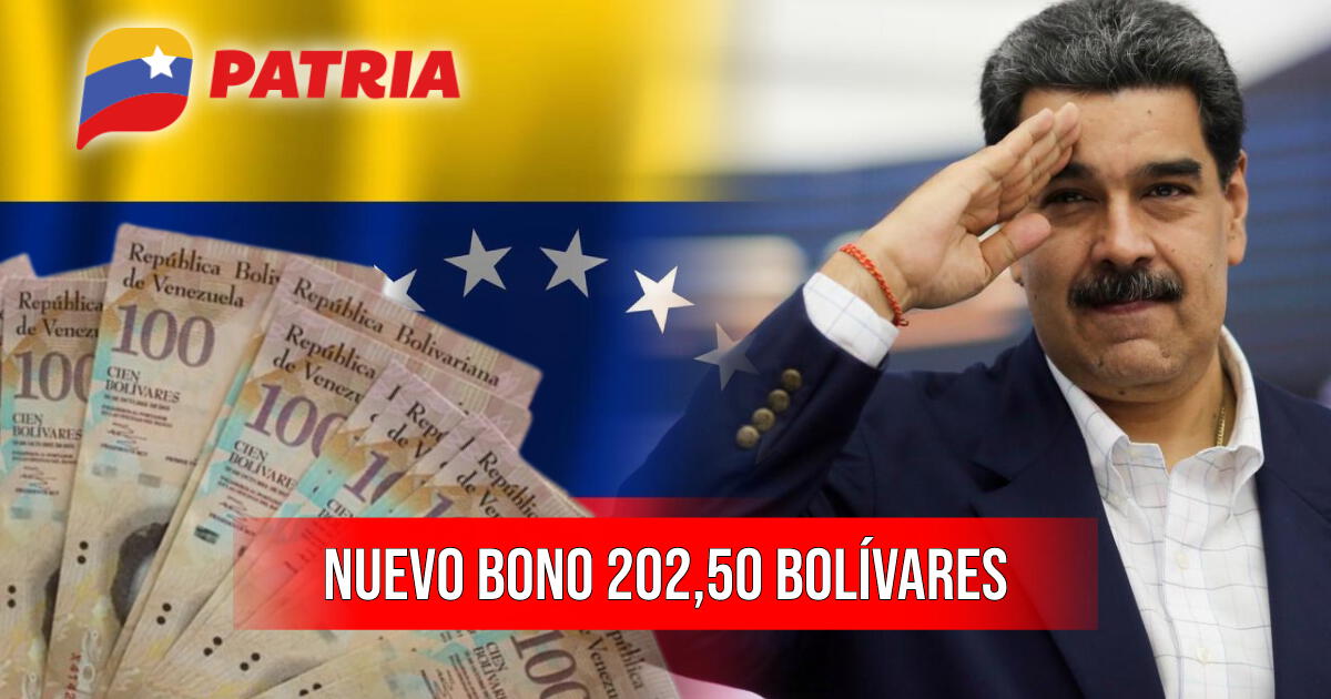 BONO PATRIA DE HOY: cobra los 202,50 bolívares en Venezuela vía ONLINE