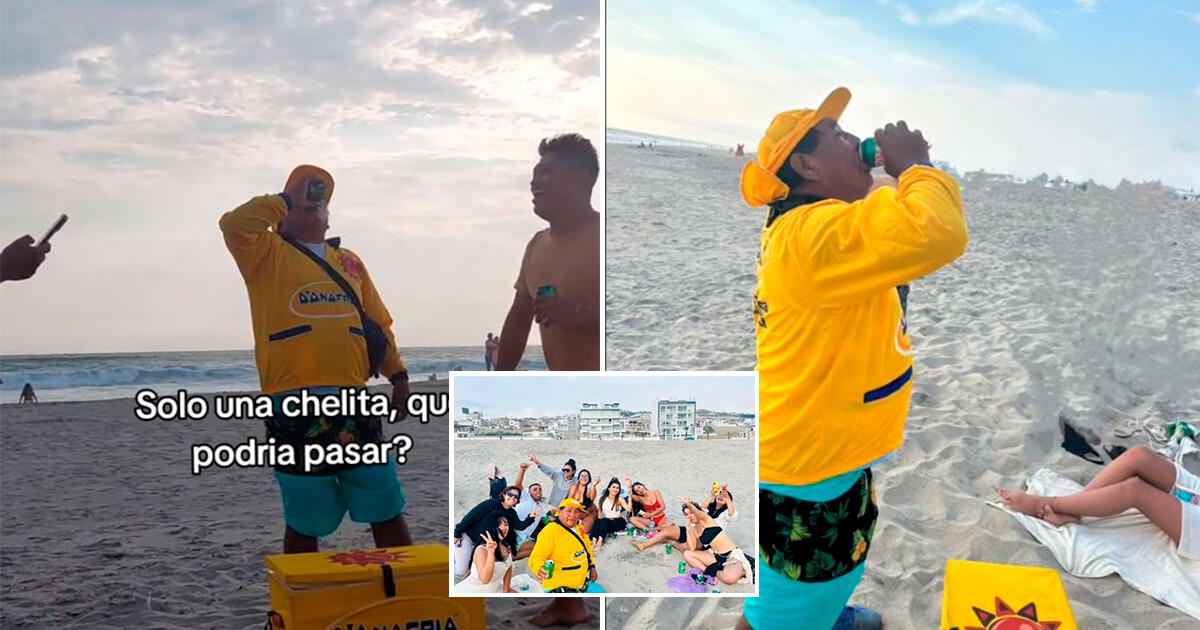 Heladero recibe cerveza a jóvenes en la playa y se une a fiesta: 