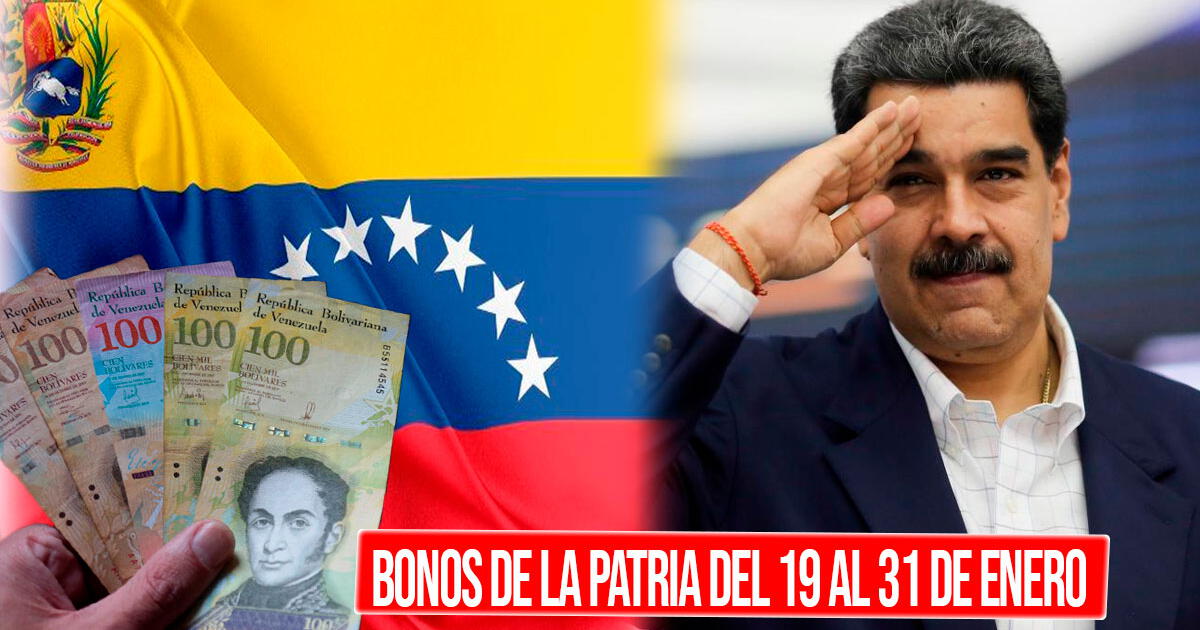 Nuevos Bonos de la Patria: estos subsidios llegan del 19 al 31 de enero a Venezuela