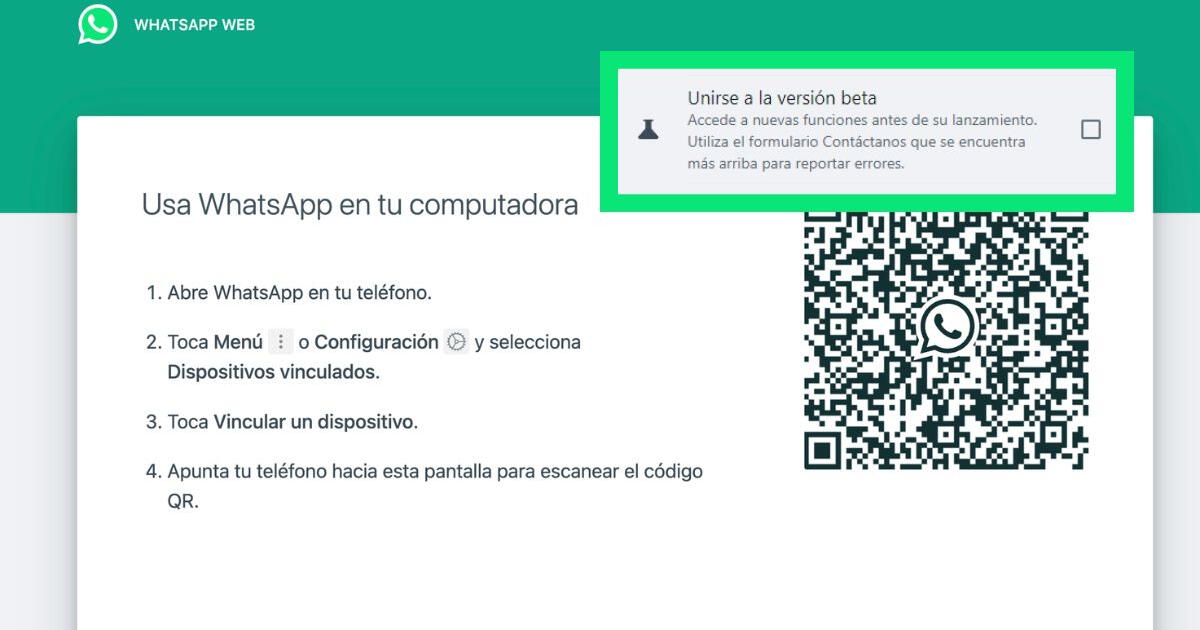 WhatsApp Web: Pasos para lograr ser beta tester en la aplicación