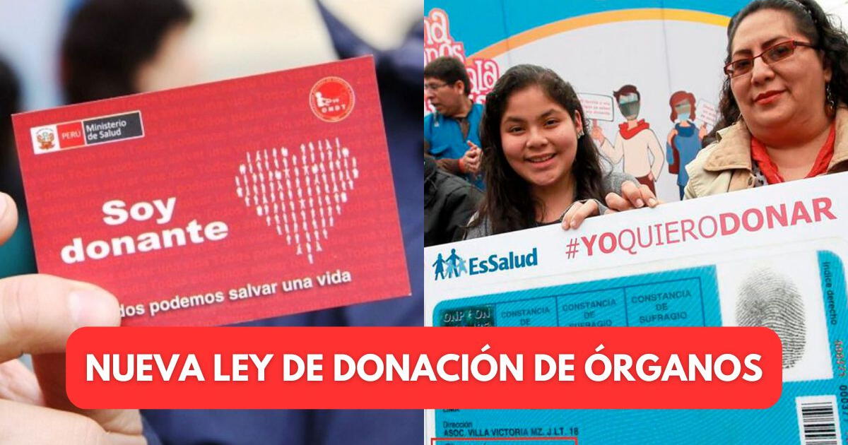 Ley de donación de órganos en Perú: ¿Cuándo estará vigente y cómo inscribirse como no donante?