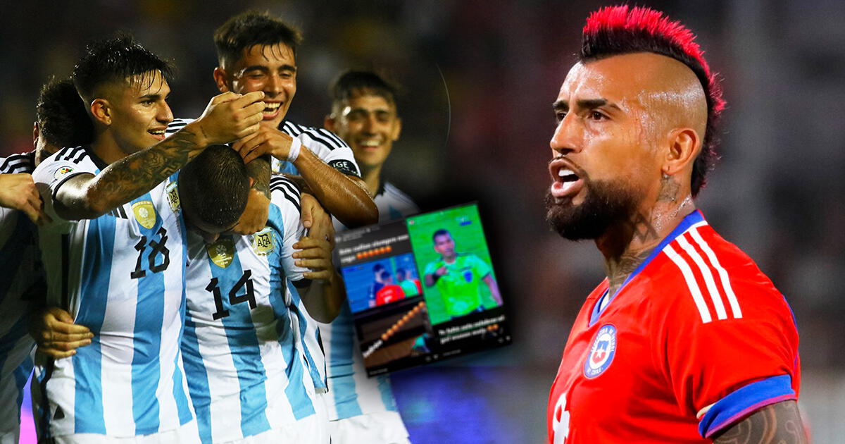 Vidal explotó contra el árbitro tras goleada de Argentina a Chile: 