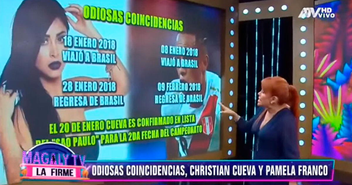 Las coincidencias en los viajes de Christian Cueva y Pamela Franco, según Magaly TV