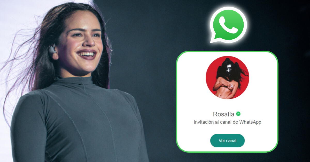 LINK para unirte al canal de WhatsApp de Rosalía: recibe mensajes en tiempo real de la cantante