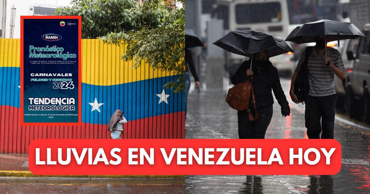 ¿Qué pronostica Inameh sobre las lluvias en estados de Venezuela?