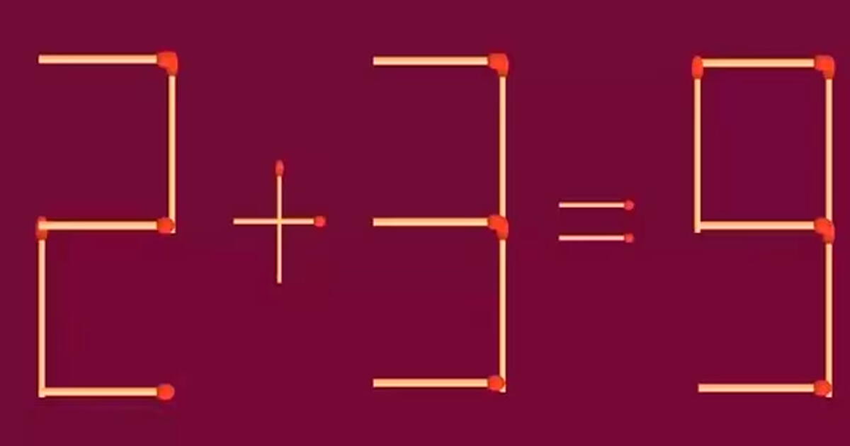 Mueve dos fósforos y logra corregir la ecuación de este complicado reto matemático