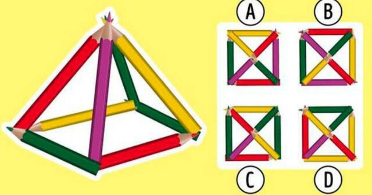 Acertijo visual que pocos superarán: ¿Cuál es la vista correcta de la pirámide?