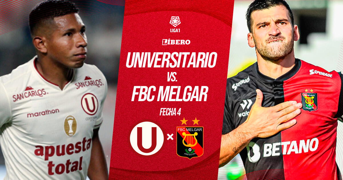 Universitario vs Melgar EN VIVO por GOLPERÚ fecha, hora, alineaciones