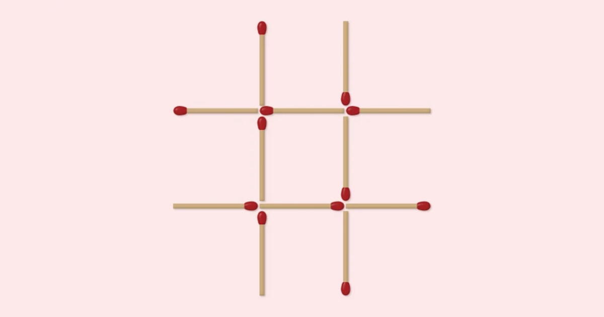 Forma 3 cuadrados iguales moviendo solamente 3 cerillos: ¿Podrás superar la prueba?