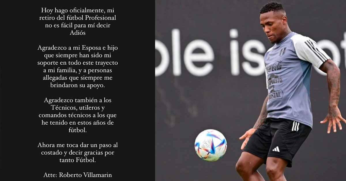 Roberto Villamarín anuncia su retiro del fútbol pero luego borra publicación