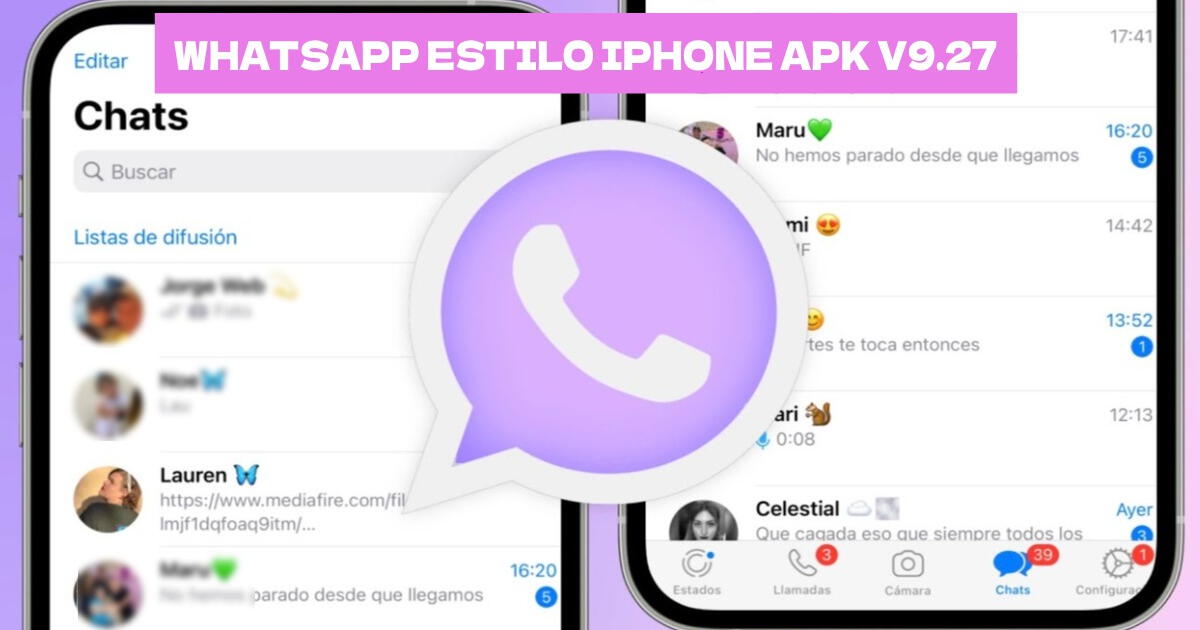 WhatsApp estilo iPhone APK 2024: Link DESCARGA de la versión 9.27 de forma fácil y segura