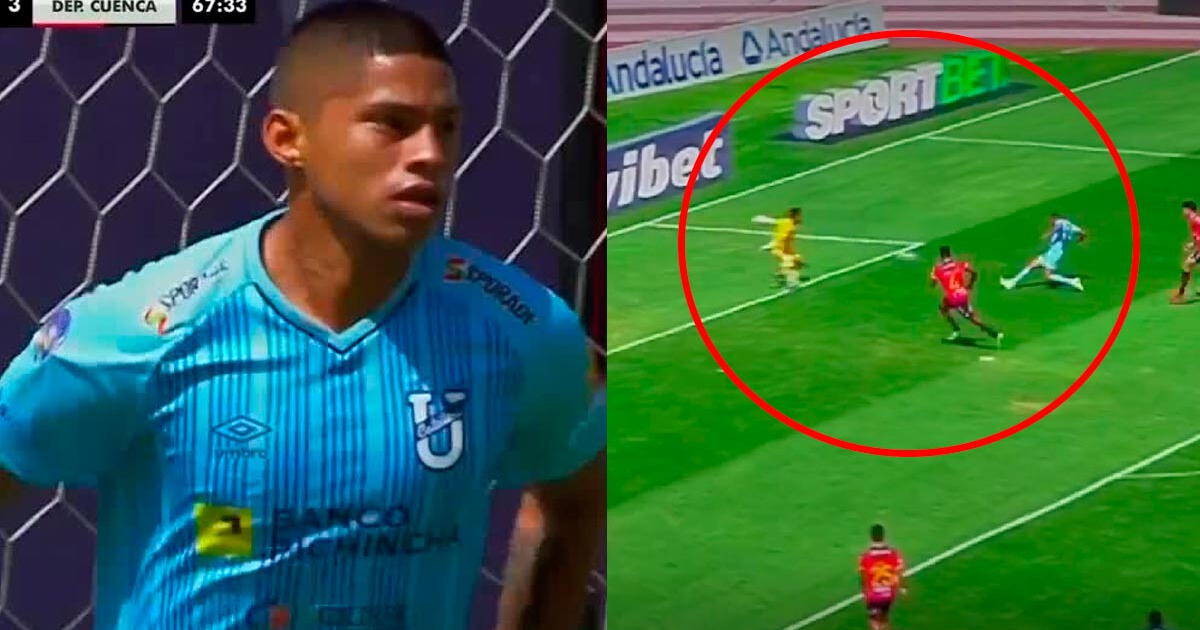 Kevin Quevedo aprovechó un pase de taco y anotó su primer gol en la Liga Pro de Ecuador