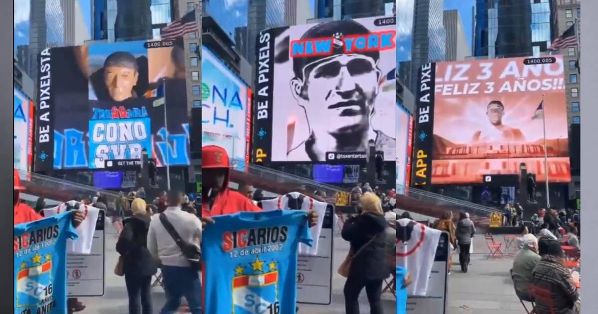 Lucen video de la vandalizada estatua de Lolo Fernández en Time Square de Nueva York