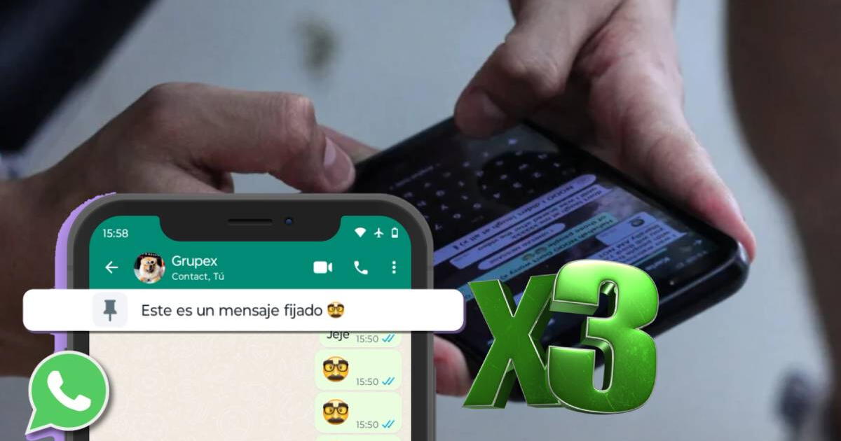 WhatsApp ya permite fijar hasta tres mensajes en los chats: GUÍA para activar función