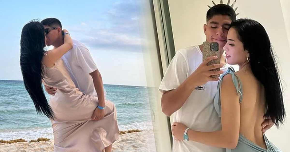 Piero Quispe ignora críticas y visita las paradisiacas playas de Tulum con su novia