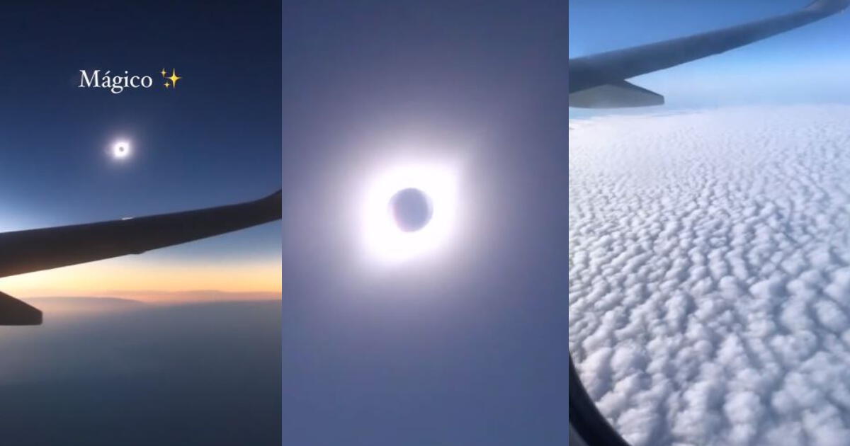 Tuvo la mejor experiencia de su vida al ver un eclipse solar desde un avión