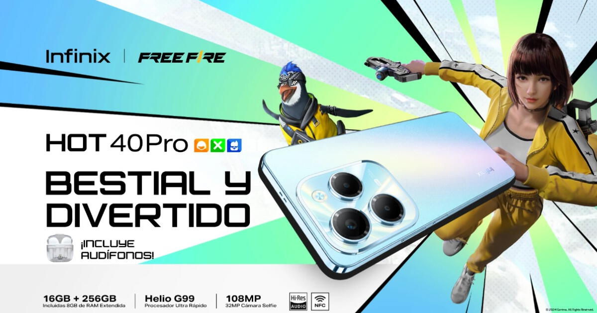 Infinix HOT 40 Pro Free Fire: precio y características del nuevo teléfono gamer