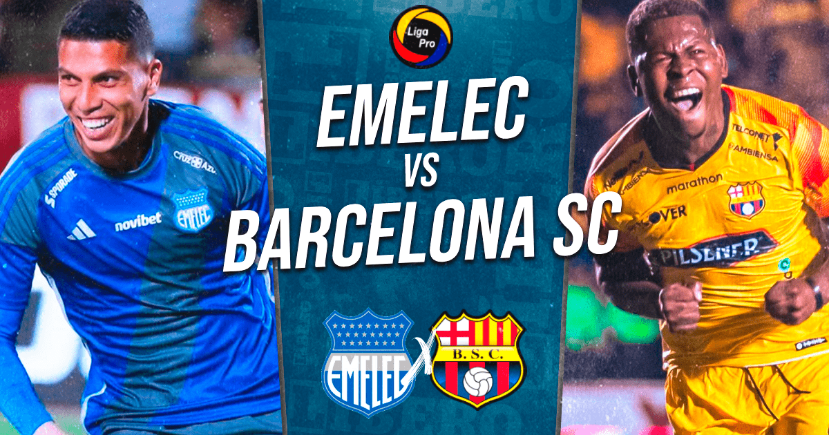 Emelec vs Barcelona SC EN VIVO vía GOLTV: cuándo juegan, hora y dónde ver clásico astillero