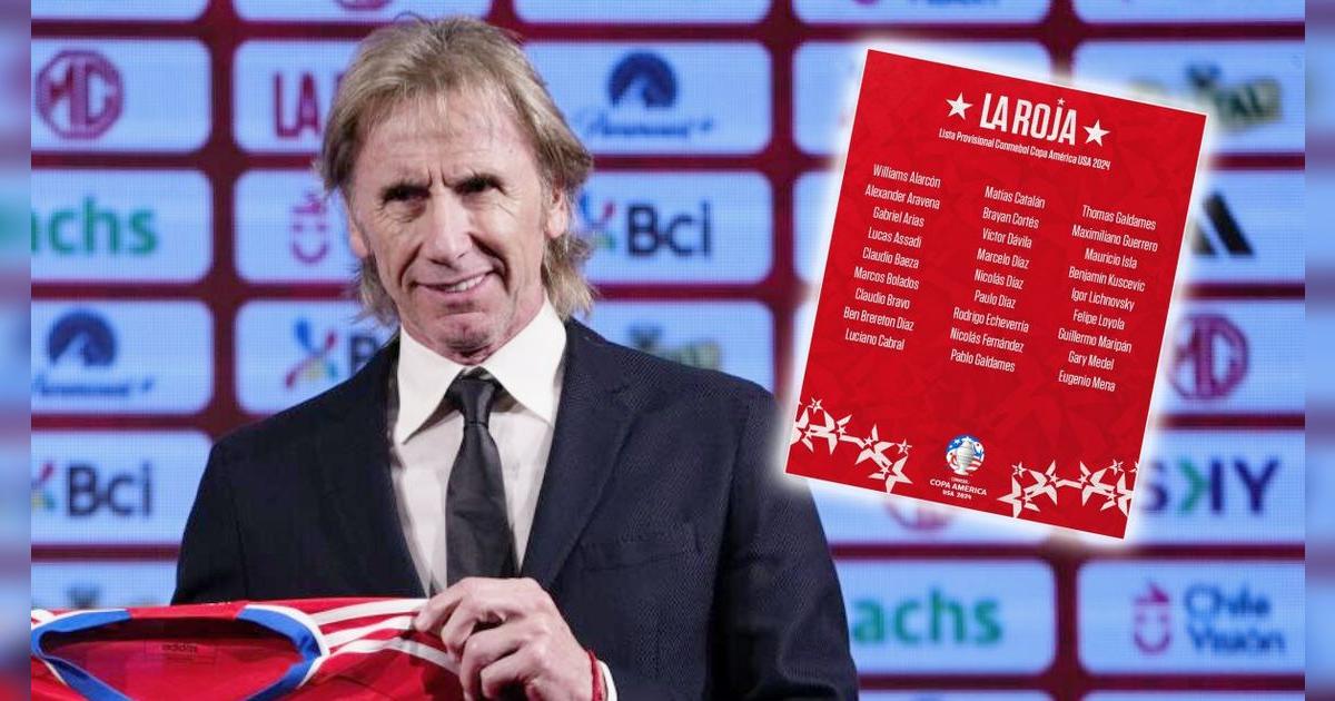 Ricardo Gareca y su lista provisional con 55 jugadores de Chile para la Copa América 2024