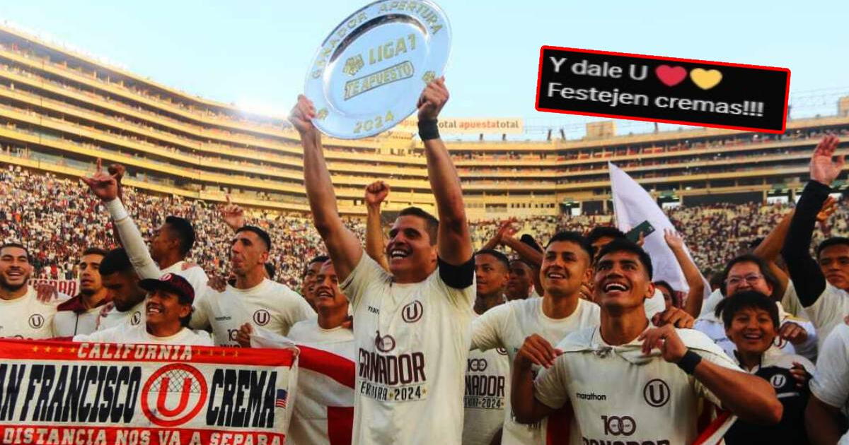 Esposa de futbolista que juega en equipo rival CELEBRÓ el título de Universitario