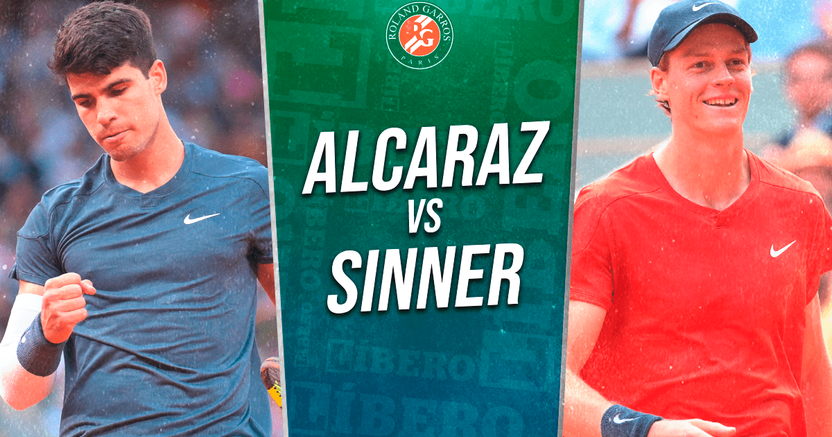 Carlos Alcaraz vs Jannik Sinner EN VIVO vía ESPN 2: hora y dónde ver Roland Garros 2024