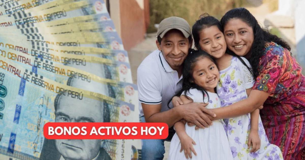 Bonos ACTIVOS, junio 2024: VERIFICA la lista completa de subsidios que se COBRAN este mes en Perú