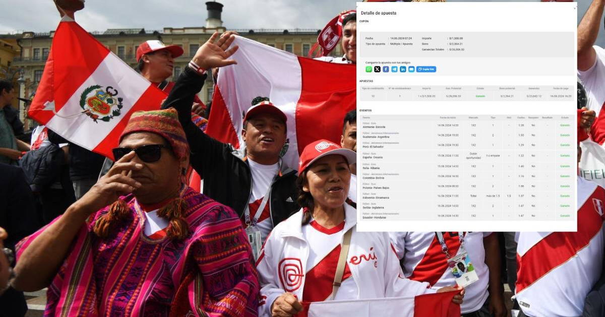 Peruano apuesta S/1.500 de su CTS a partidos de la 'Euro' y multiplica abismalmente su inversión
