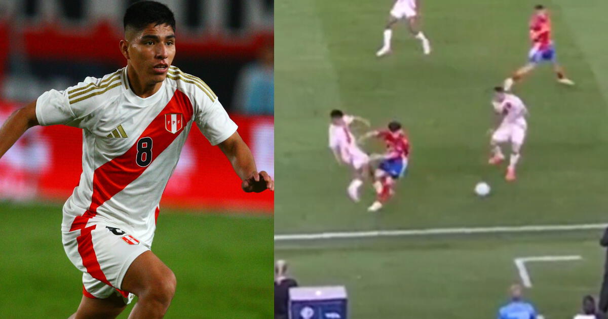 Piero Quispe choca con chileno, cae y es viral en redes: “Salió volando” 