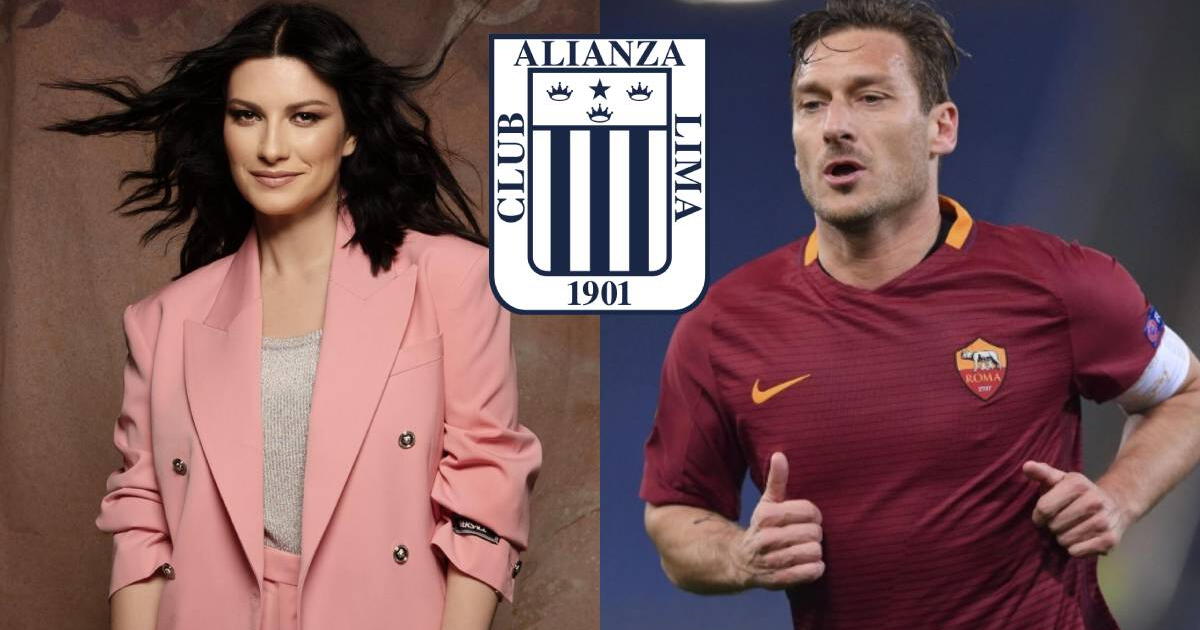 Camiseta de ALIANZA se luce en postal que colgó Laura Pausini junto a Franceso Totti